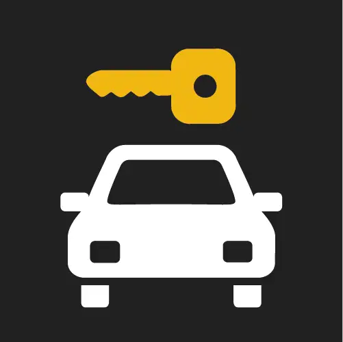 Icon Auto mit einem Schlüssel