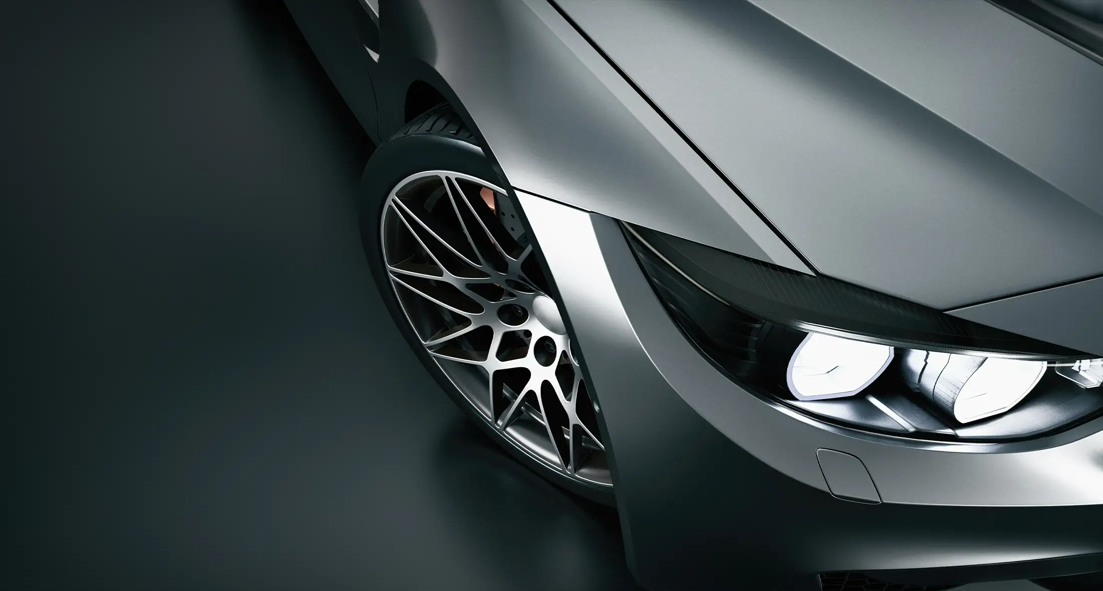 Schwarzer Sportwagen. Schwarzer Sportwagen aus der Vogelperspektive