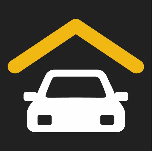 Icon Dach über einem Auto